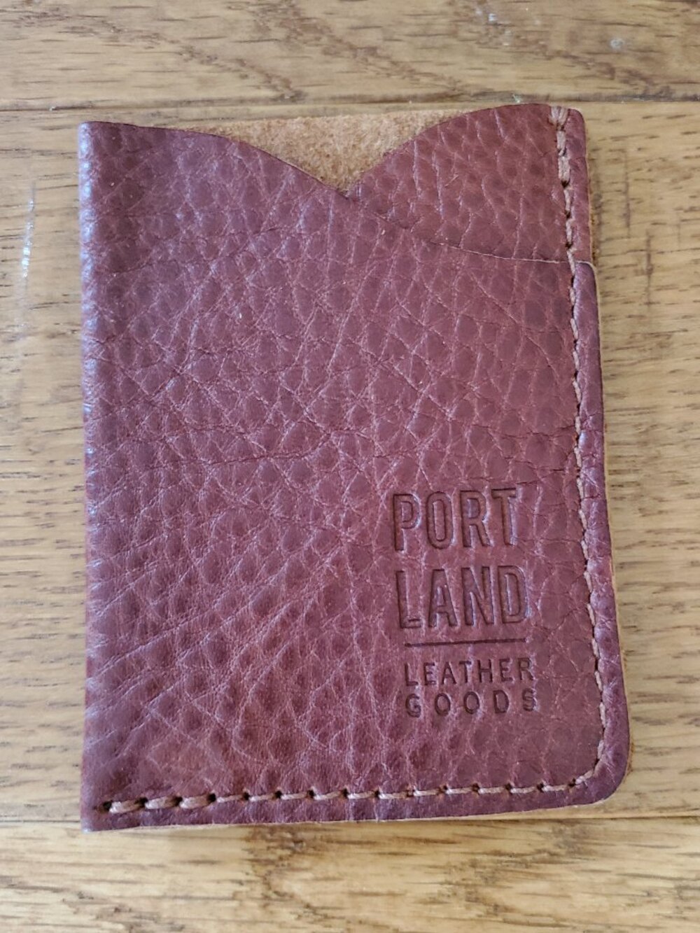 BNNU Portland Leather Chonky Pebbled Brown Minimalist Wallet